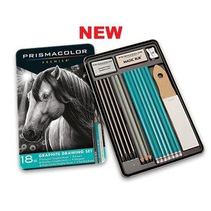NEW Prismacolor Graphite Drawing Pencils Set Erasers & Sharpeners 18-Piece Set